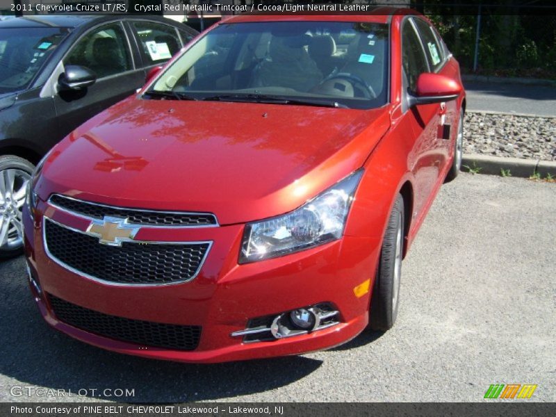 Crystal Red Metallic Tintcoat / Cocoa/Light Neutral Leather 2011 Chevrolet Cruze LT/RS