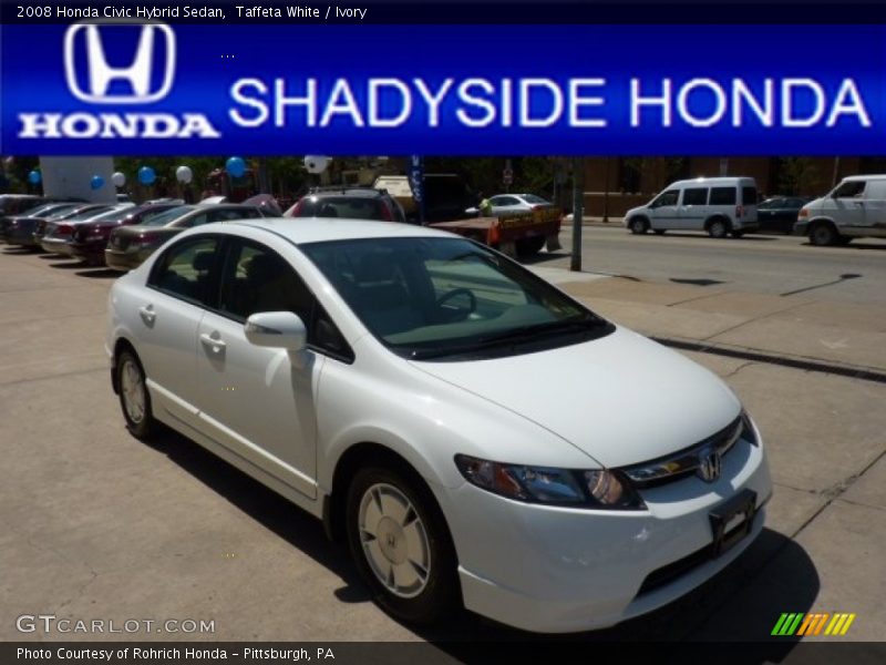 Taffeta White / Ivory 2008 Honda Civic Hybrid Sedan