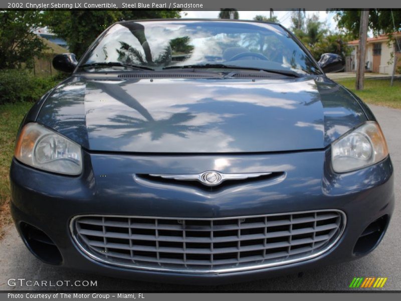 Steel Blue Pearl / Sandstone 2002 Chrysler Sebring LX Convertible
