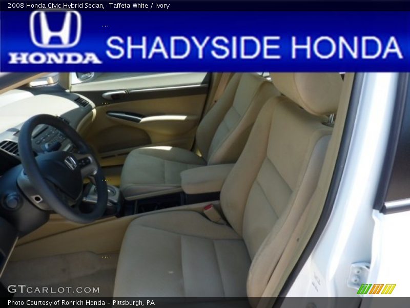 Taffeta White / Ivory 2008 Honda Civic Hybrid Sedan