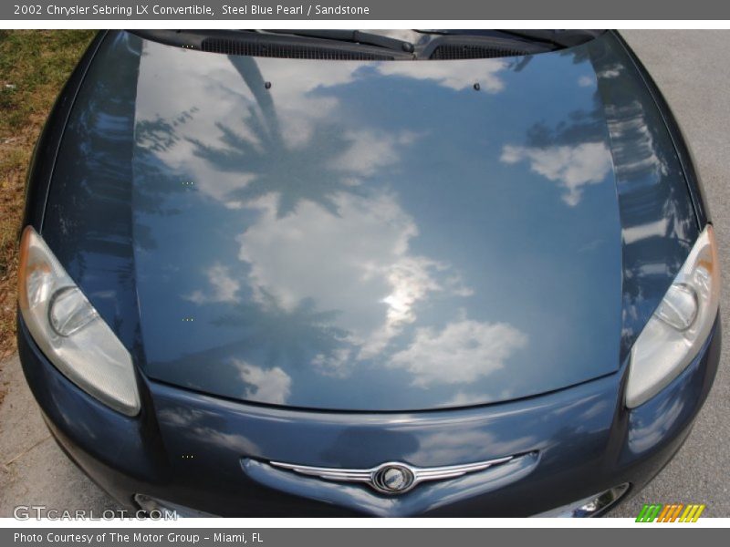 Steel Blue Pearl / Sandstone 2002 Chrysler Sebring LX Convertible