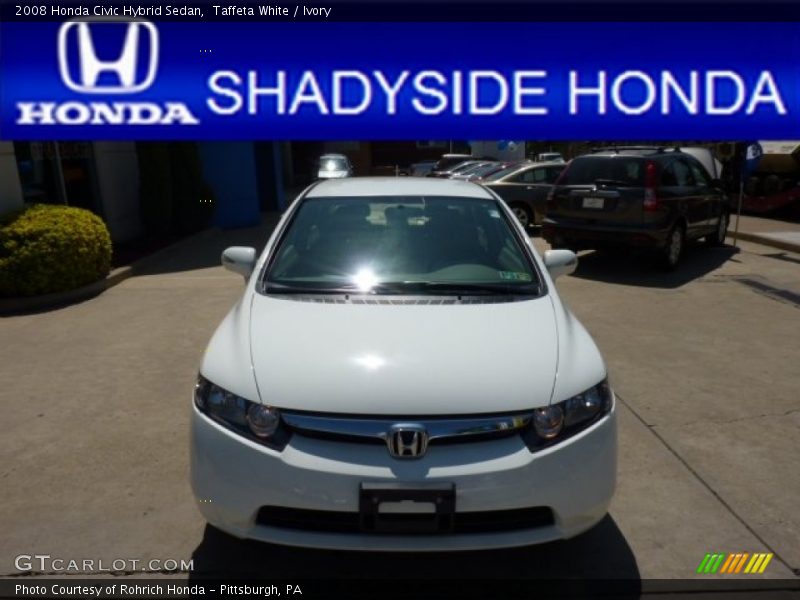 Taffeta White / Ivory 2008 Honda Civic Hybrid Sedan
