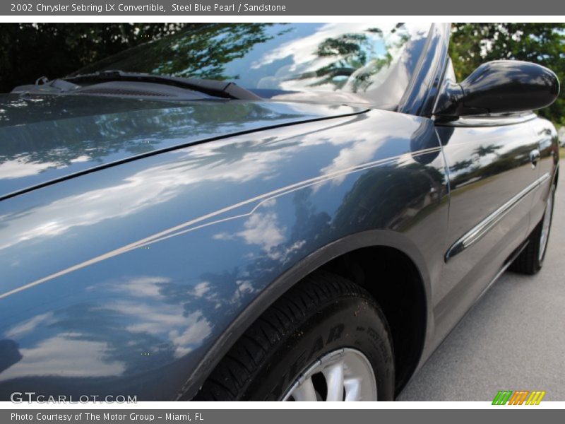 Steel Blue Pearl / Sandstone 2002 Chrysler Sebring LX Convertible
