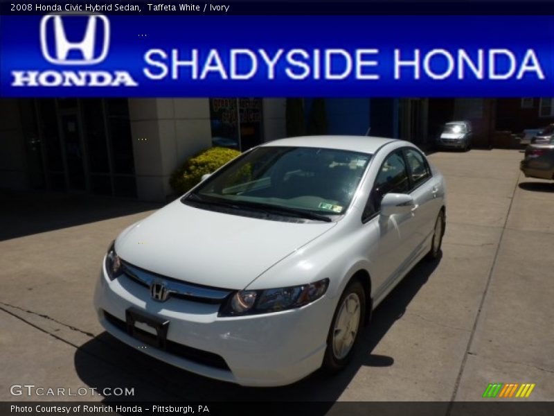 Taffeta White / Ivory 2008 Honda Civic Hybrid Sedan