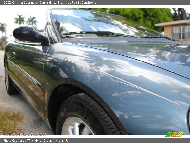 Steel Blue Pearl / Sandstone 2002 Chrysler Sebring LX Convertible