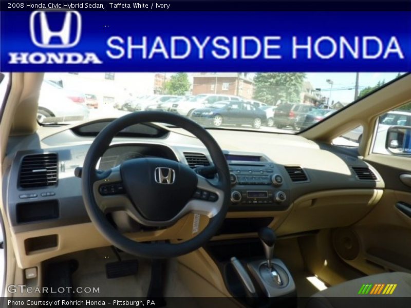Taffeta White / Ivory 2008 Honda Civic Hybrid Sedan