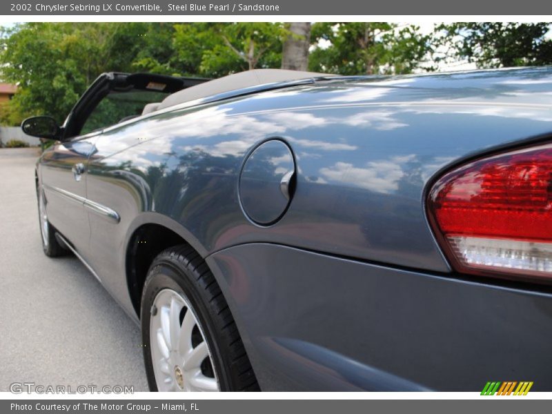 Steel Blue Pearl / Sandstone 2002 Chrysler Sebring LX Convertible