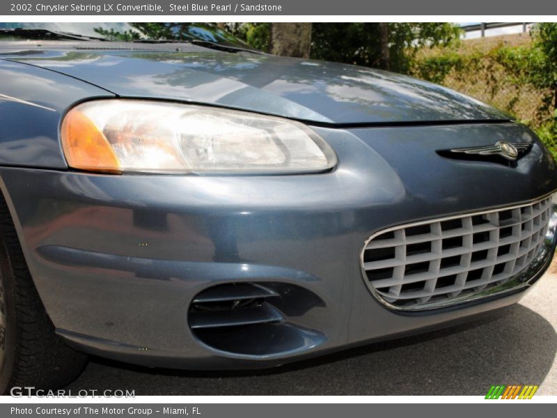 Steel Blue Pearl / Sandstone 2002 Chrysler Sebring LX Convertible