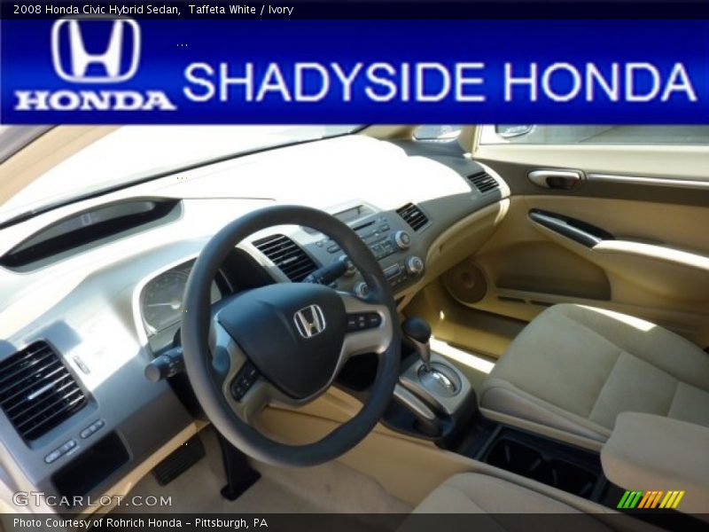 Taffeta White / Ivory 2008 Honda Civic Hybrid Sedan