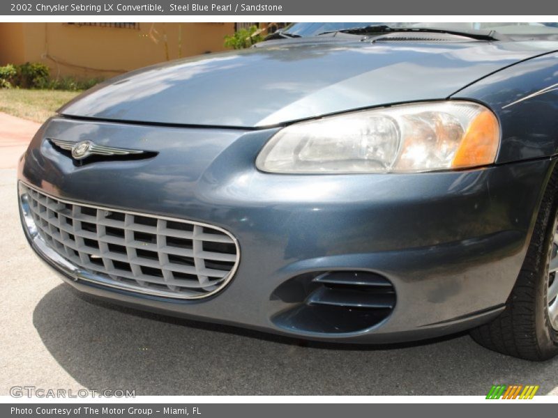 Steel Blue Pearl / Sandstone 2002 Chrysler Sebring LX Convertible