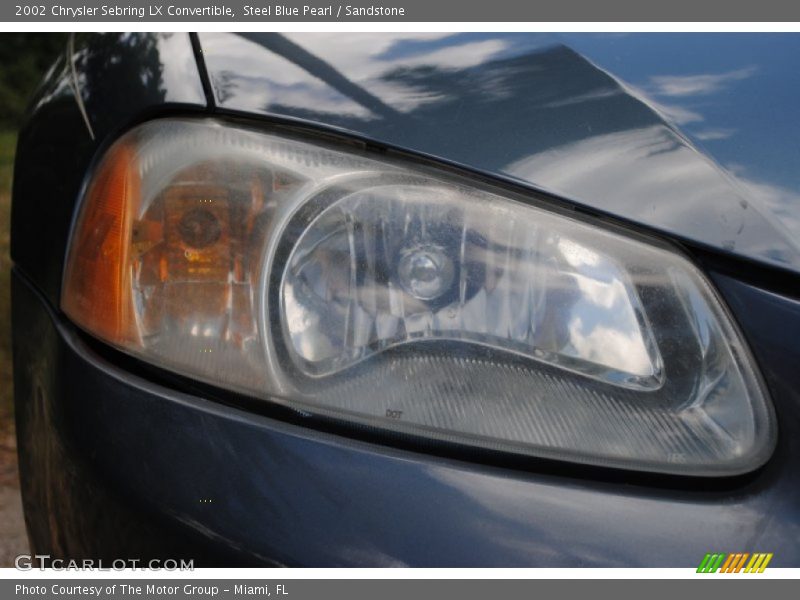 Steel Blue Pearl / Sandstone 2002 Chrysler Sebring LX Convertible