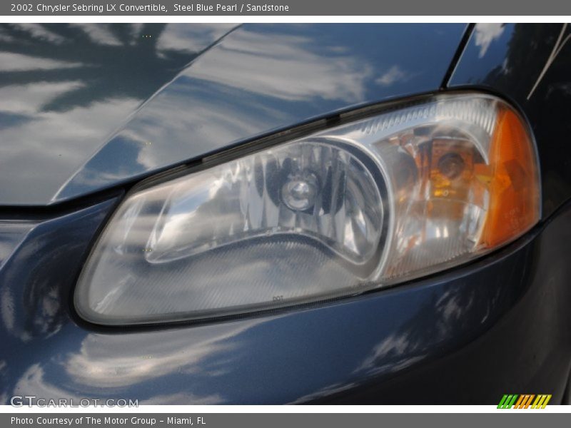 Steel Blue Pearl / Sandstone 2002 Chrysler Sebring LX Convertible