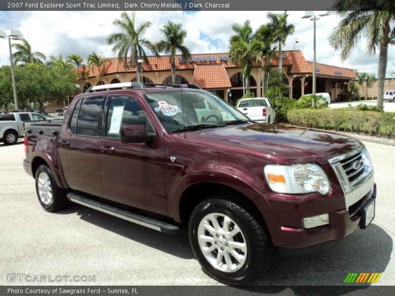 Dark Cherry Metallic / Dark Charcoal 2007 Ford Explorer Sport Trac Limited