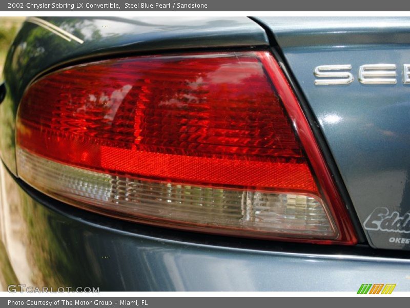 Steel Blue Pearl / Sandstone 2002 Chrysler Sebring LX Convertible