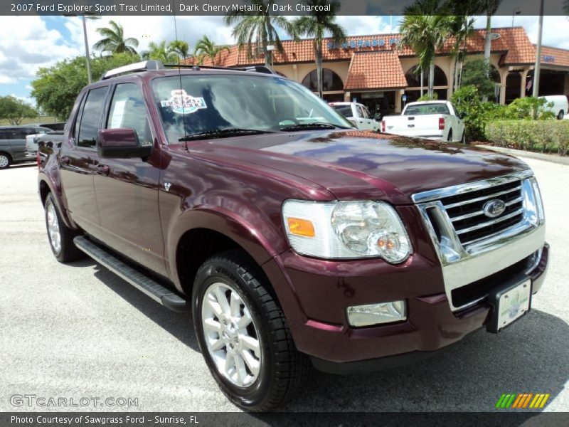 Dark Cherry Metallic / Dark Charcoal 2007 Ford Explorer Sport Trac Limited