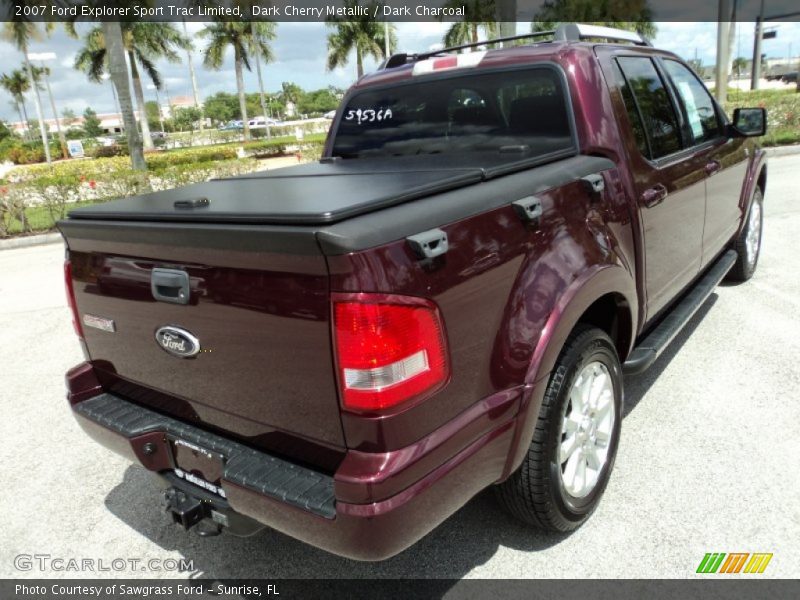 Dark Cherry Metallic / Dark Charcoal 2007 Ford Explorer Sport Trac Limited