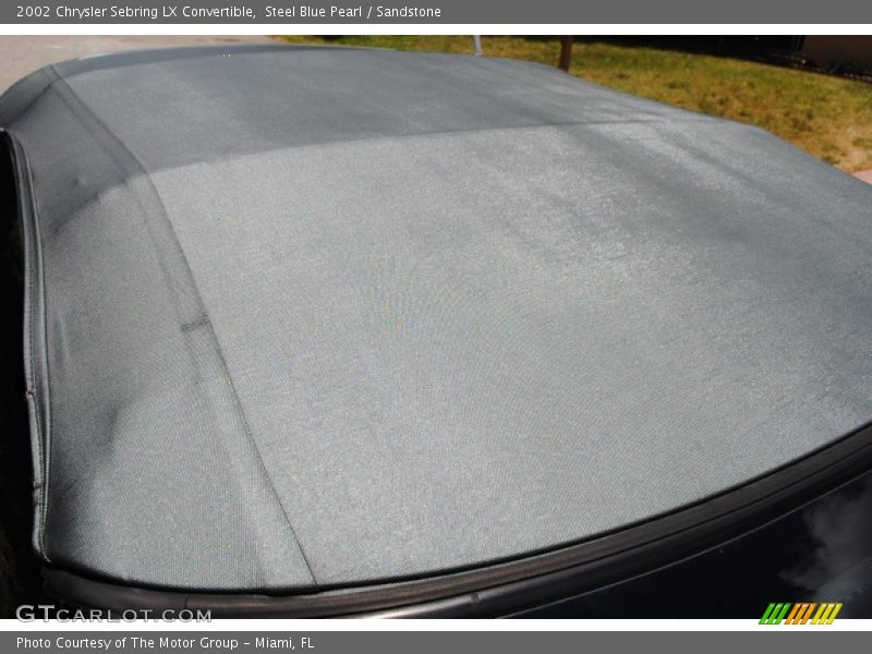 Steel Blue Pearl / Sandstone 2002 Chrysler Sebring LX Convertible