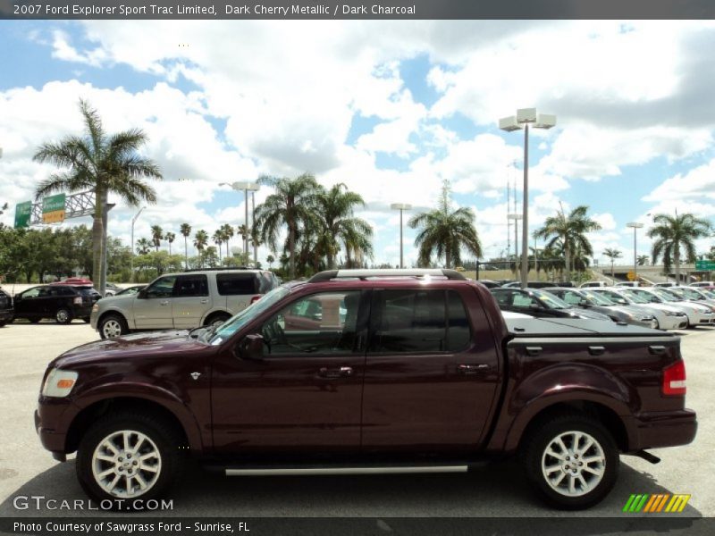 Dark Cherry Metallic / Dark Charcoal 2007 Ford Explorer Sport Trac Limited