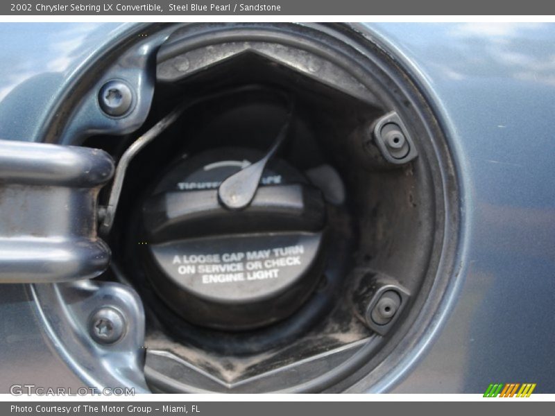 Steel Blue Pearl / Sandstone 2002 Chrysler Sebring LX Convertible
