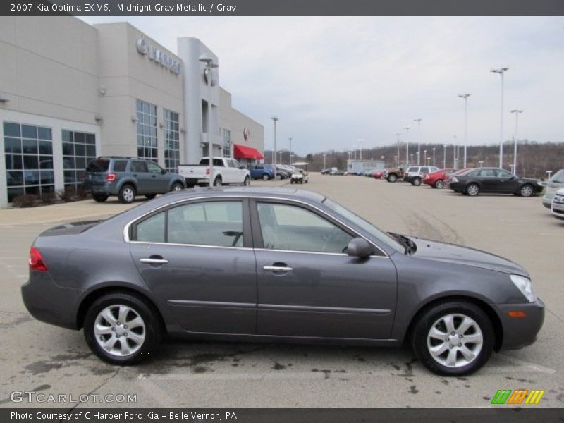 Midnight Gray Metallic / Gray 2007 Kia Optima EX V6