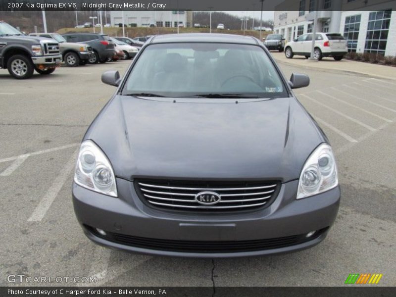 Midnight Gray Metallic / Gray 2007 Kia Optima EX V6