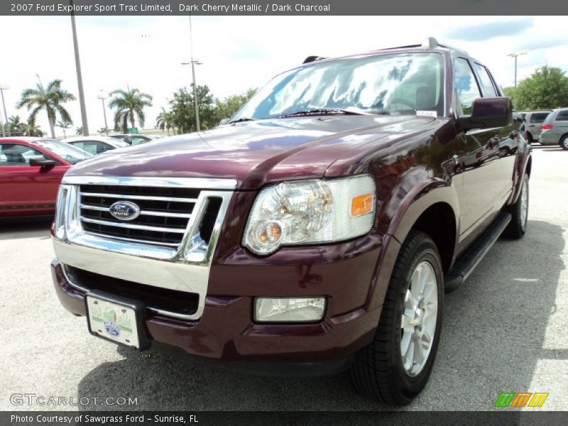 Dark Cherry Metallic / Dark Charcoal 2007 Ford Explorer Sport Trac Limited
