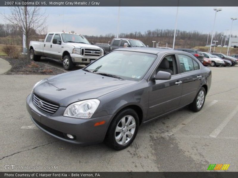 Midnight Gray Metallic / Gray 2007 Kia Optima EX V6