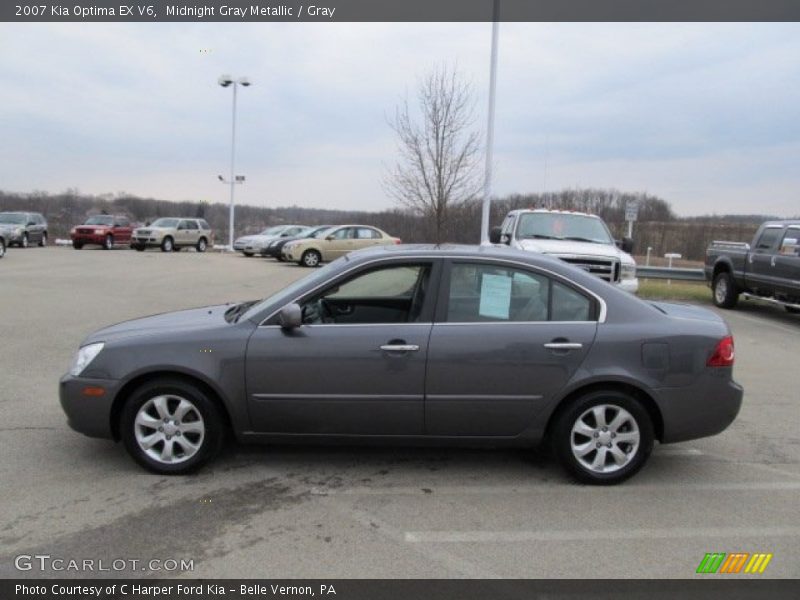 Midnight Gray Metallic / Gray 2007 Kia Optima EX V6
