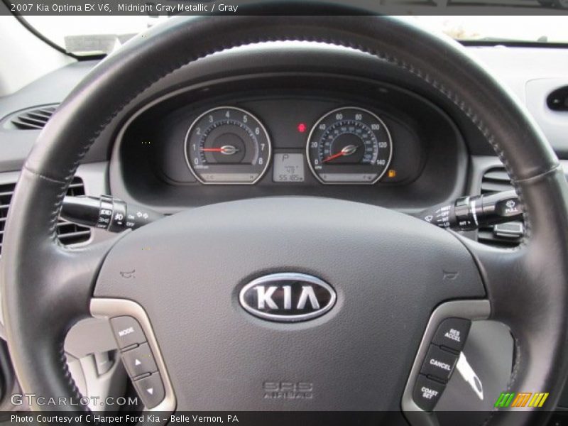 Midnight Gray Metallic / Gray 2007 Kia Optima EX V6