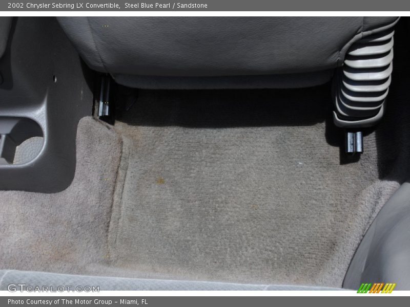 Steel Blue Pearl / Sandstone 2002 Chrysler Sebring LX Convertible