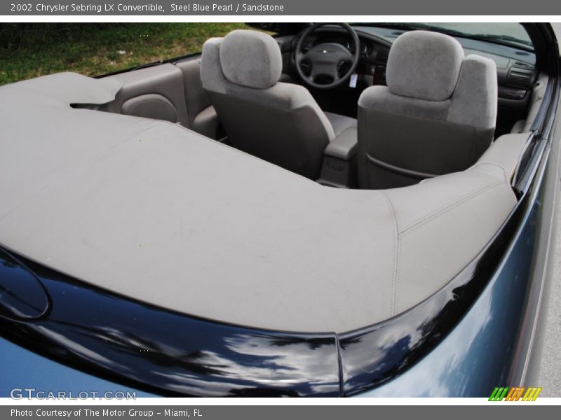 Steel Blue Pearl / Sandstone 2002 Chrysler Sebring LX Convertible