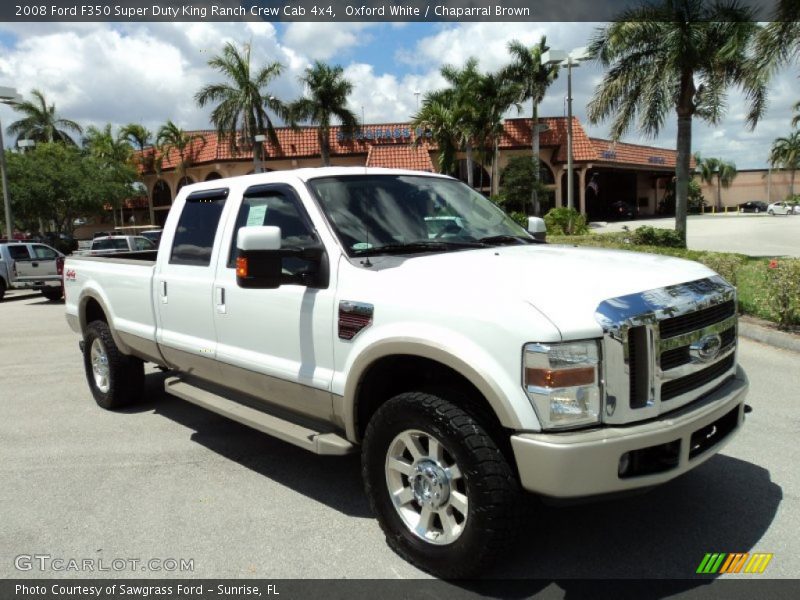 Oxford White / Chaparral Brown 2008 Ford F350 Super Duty King Ranch Crew Cab 4x4