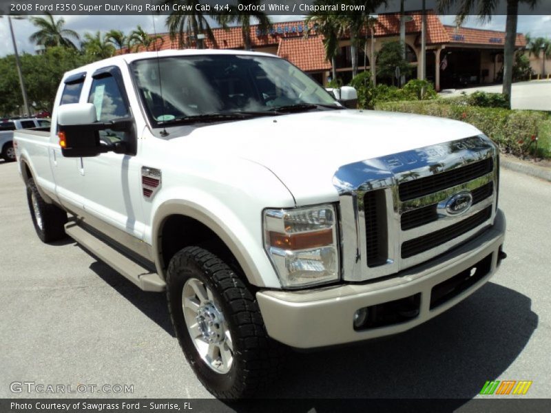 Oxford White / Chaparral Brown 2008 Ford F350 Super Duty King Ranch Crew Cab 4x4