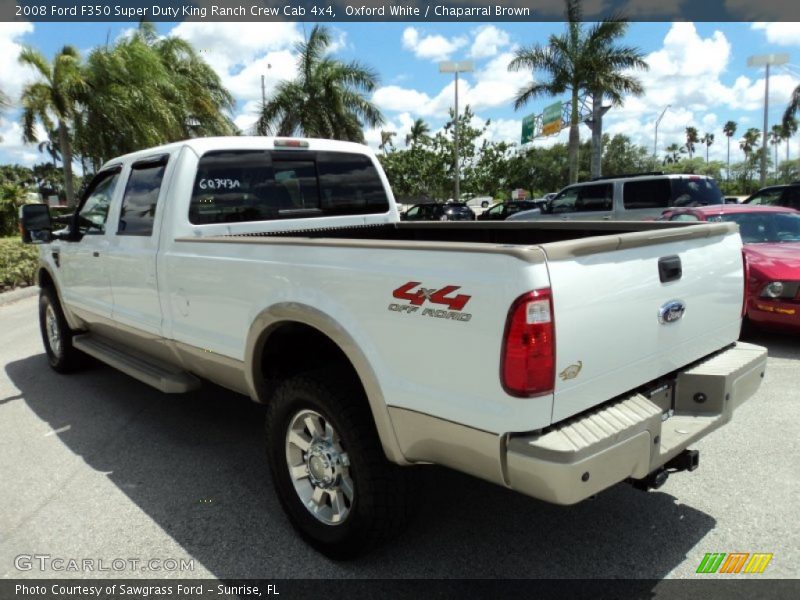 Oxford White / Chaparral Brown 2008 Ford F350 Super Duty King Ranch Crew Cab 4x4