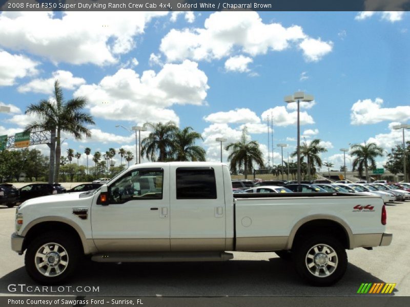 Oxford White / Chaparral Brown 2008 Ford F350 Super Duty King Ranch Crew Cab 4x4