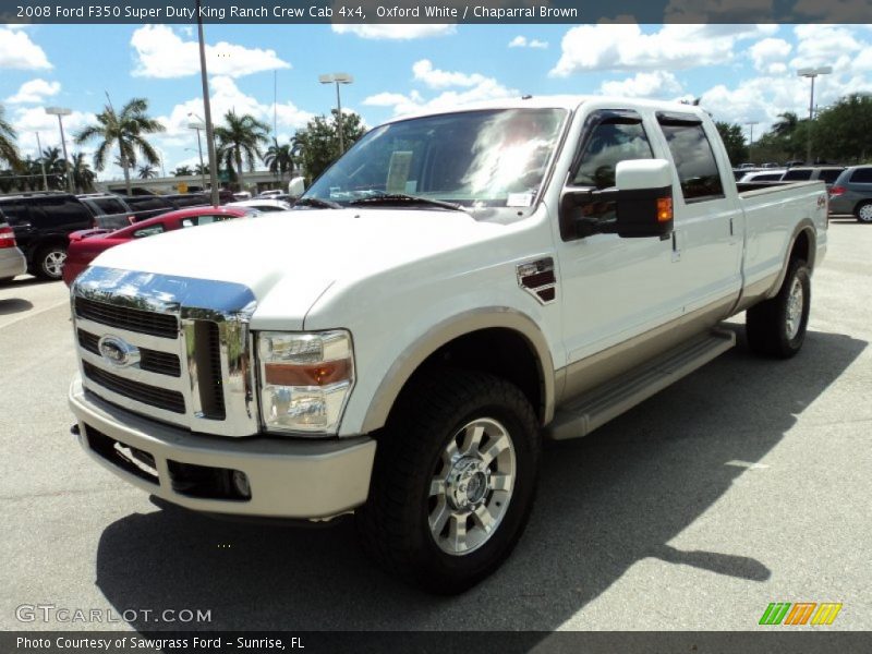 Oxford White / Chaparral Brown 2008 Ford F350 Super Duty King Ranch Crew Cab 4x4