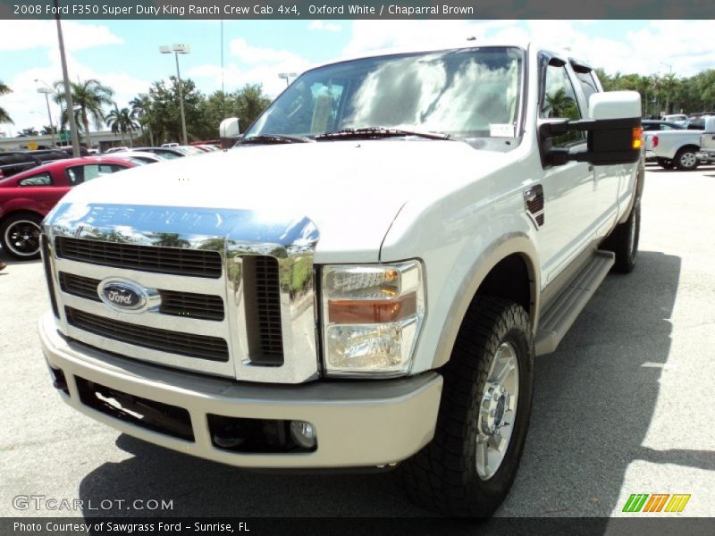 Oxford White / Chaparral Brown 2008 Ford F350 Super Duty King Ranch Crew Cab 4x4