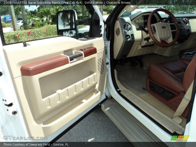 Oxford White / Chaparral Brown 2008 Ford F350 Super Duty King Ranch Crew Cab 4x4