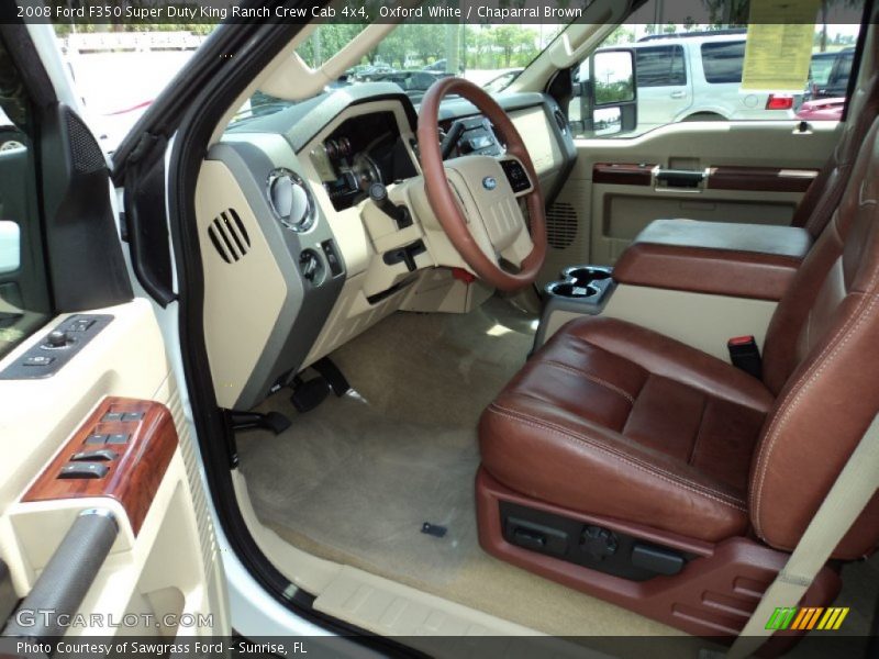 Oxford White / Chaparral Brown 2008 Ford F350 Super Duty King Ranch Crew Cab 4x4
