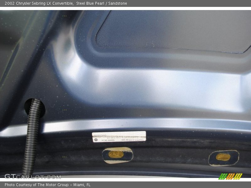 Steel Blue Pearl / Sandstone 2002 Chrysler Sebring LX Convertible