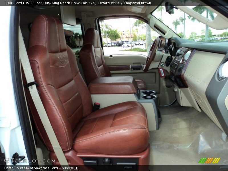 Oxford White / Chaparral Brown 2008 Ford F350 Super Duty King Ranch Crew Cab 4x4