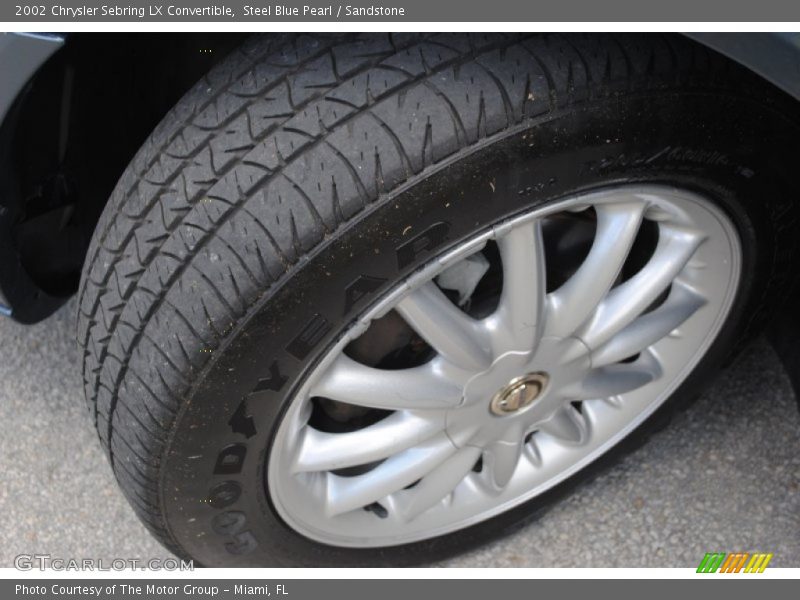 Steel Blue Pearl / Sandstone 2002 Chrysler Sebring LX Convertible