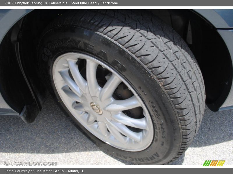 Steel Blue Pearl / Sandstone 2002 Chrysler Sebring LX Convertible