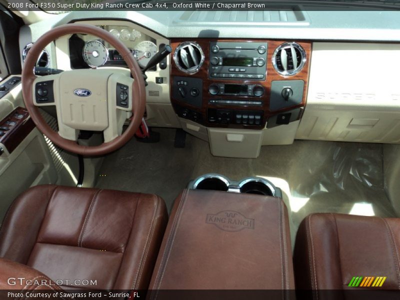 Oxford White / Chaparral Brown 2008 Ford F350 Super Duty King Ranch Crew Cab 4x4