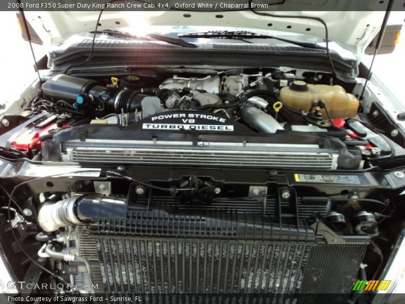 Oxford White / Chaparral Brown 2008 Ford F350 Super Duty King Ranch Crew Cab 4x4
