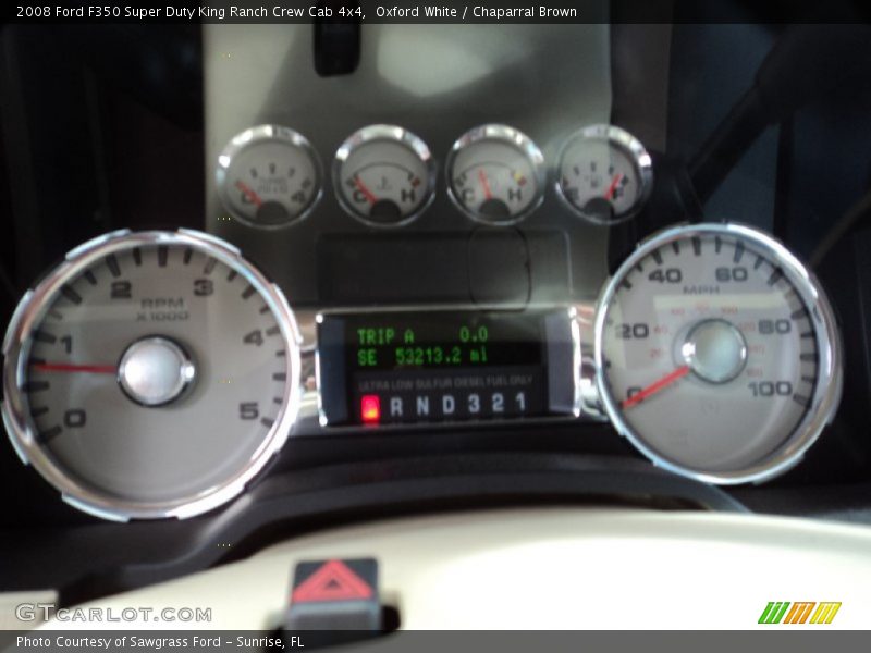 Oxford White / Chaparral Brown 2008 Ford F350 Super Duty King Ranch Crew Cab 4x4