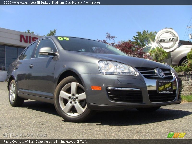 Platinum Gray Metallic / Anthracite 2009 Volkswagen Jetta SE Sedan