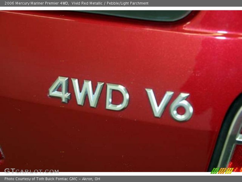 Vivid Red Metallic / Pebble/Light Parchment 2006 Mercury Mariner Premier 4WD