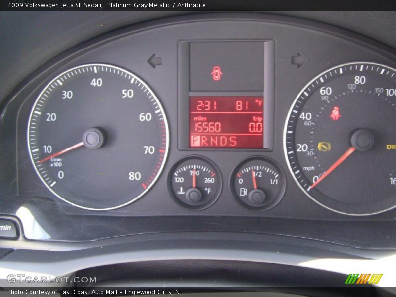 Platinum Gray Metallic / Anthracite 2009 Volkswagen Jetta SE Sedan