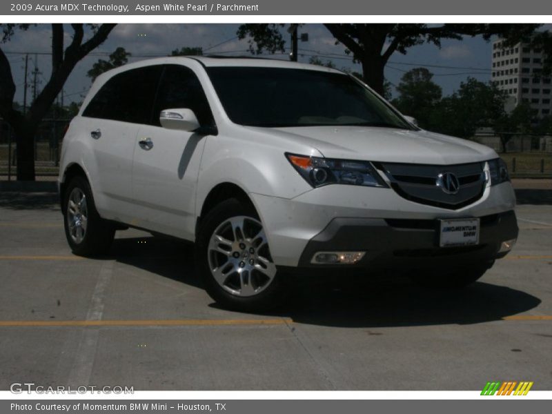 Aspen White Pearl / Parchment 2009 Acura MDX Technology